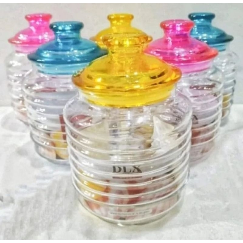Toples set kaca kanmuri 950ml DLX glass 6pcs/toples set kanmuri/tempat kue kaca