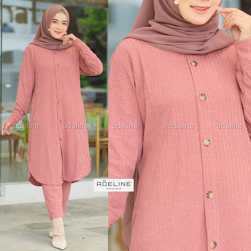 Savila Set - SetCel Knit Rajut Setelan Wanita Rajut LD106+ / 331-6878