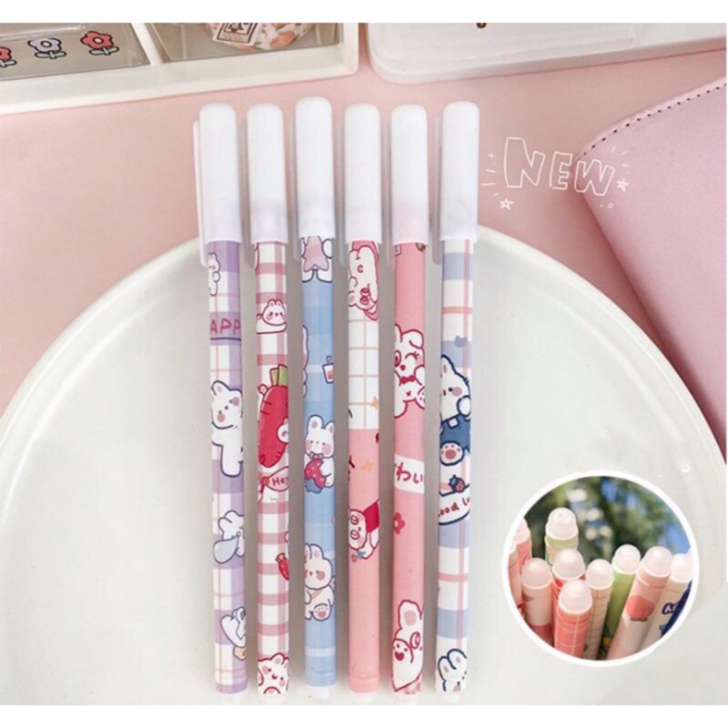 Pulpen Bisa Hapus Bolpoin Gel Erasable Pen Motif Karakter Lucu