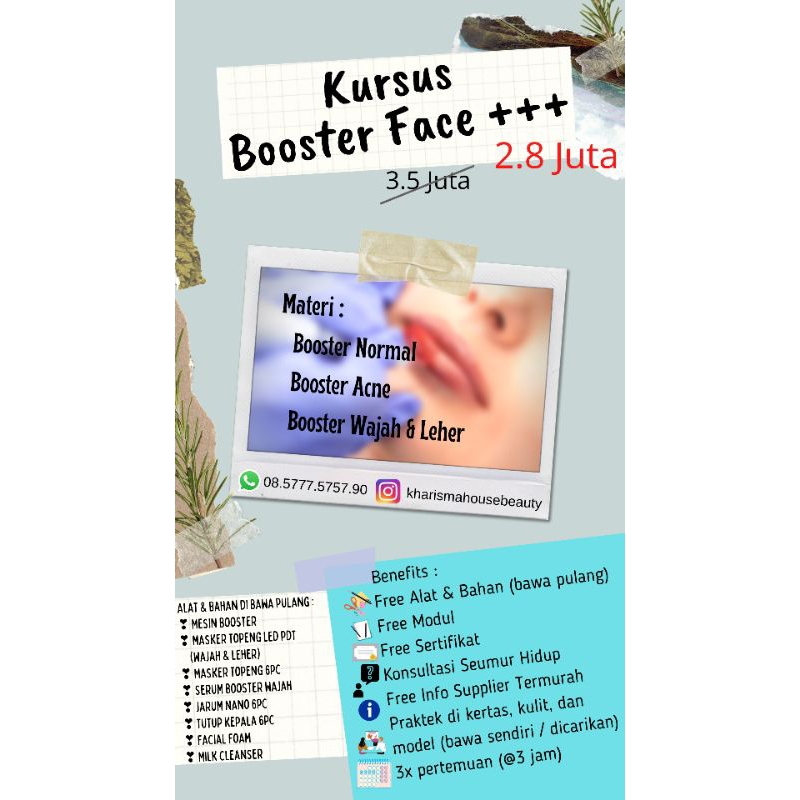 Kursus Online BB Glow, Facial, Mesotherapy, Hifu, RF, dan Face Booster