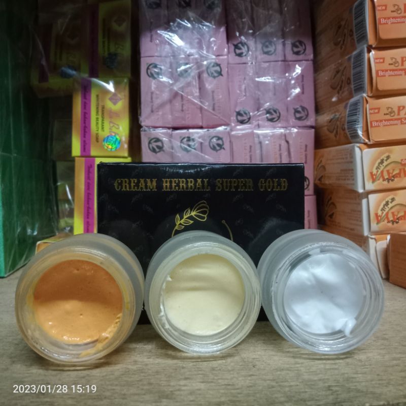 (BOK HITAM) Cream Herbal Super Gold Box 4in1