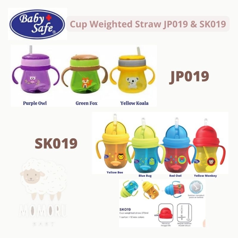 Baby Safe Cup Weighted Straw JP019 SK019 Botol Minum Bayi Training Cup Bayi