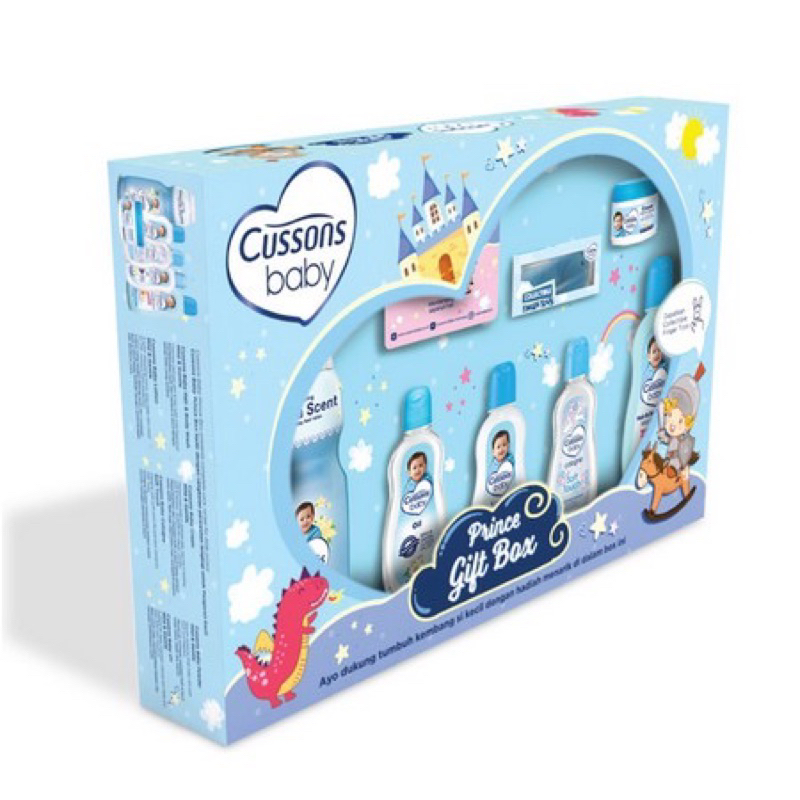 Cussons Baby Gift Box Hampers Bayi Hadiah Bayi baru lahir Set Peralatan Mandi