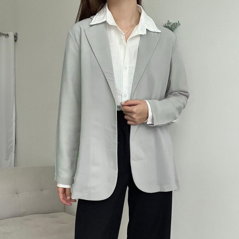 Korean Blazer Wanita Lengan Panjang Wolfis VALI