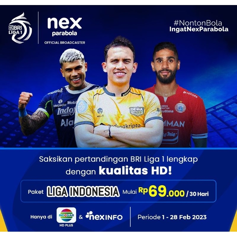 PAKET LIGA 1 INDONESIA NEX PARABOLA /MATRIX 30 HARI