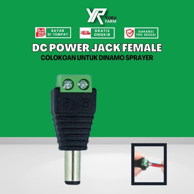 Konektor Kamera CCTV Jack DC Male / Dinamo Pump / Pompa Air 12 Volt Mini YORU FARM