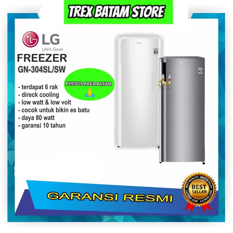 LG GN-304SL/SW FREEZER SMART INVERTER (BATAM)