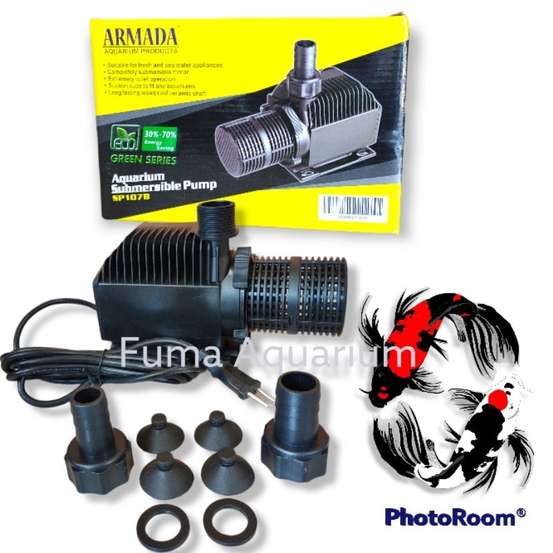 ARMADA SP 107B Pompa air filter kolam Hidroponik Waterfall Water Pump Power Head Submersible Pump ph