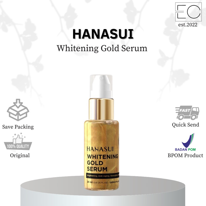 Hanasui Whitening Gold Serum New Look & Improved Formula / HANASUI SERUM GOLD NEW FORMULA