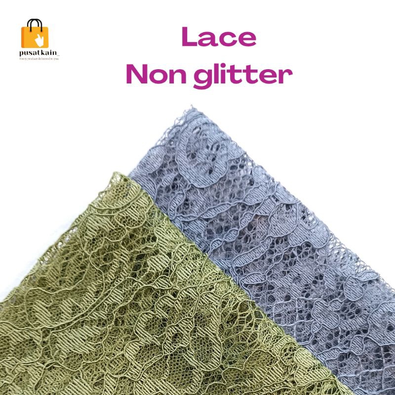 BRUKAT MURAH Lacecord Non Glitter/Lacecord/ Lace Non Glitter/Brukat /Brokat/ Kain Brukat/ Kebaya