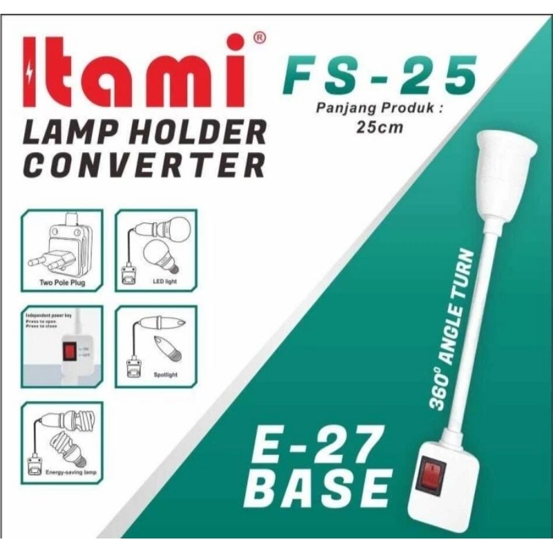 Fitting Lampu Colok / Lamp Holder Converter E-27 - Itami FS-25