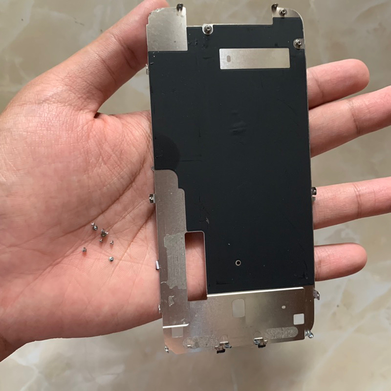 plat seng penutup lcd iphone xr ori copotan