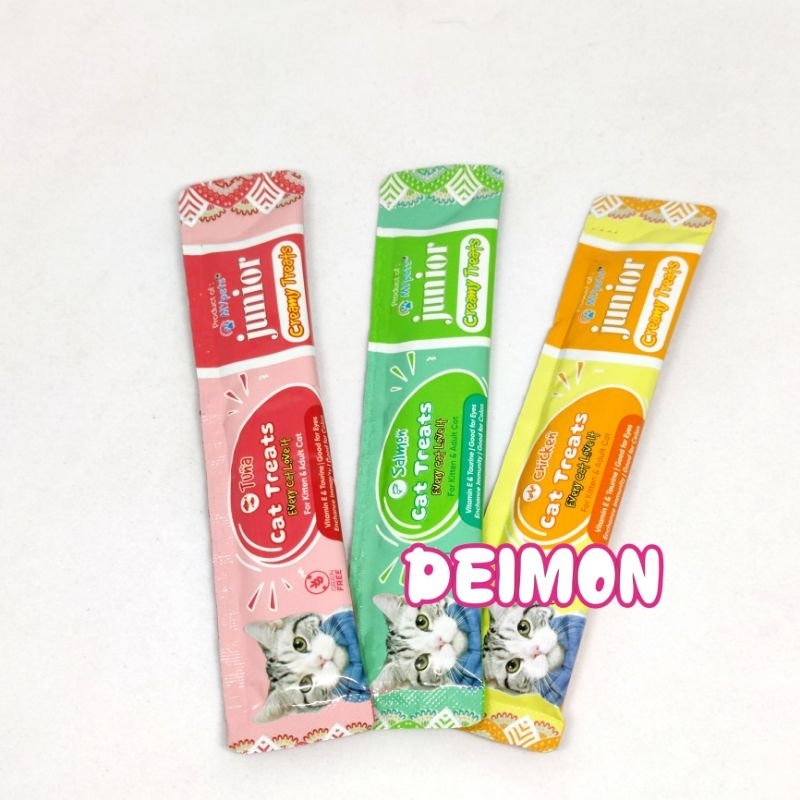 Snack Kucing Creamy Treast Junior 15gr Camilan Kucing