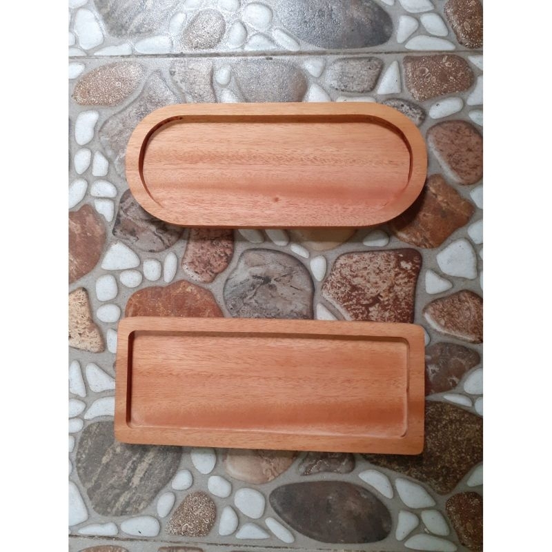 Wooden Plate/ Piring Kayu Oval/ Piring Kayu Persegi/ Piring Kayu Love Mahoni