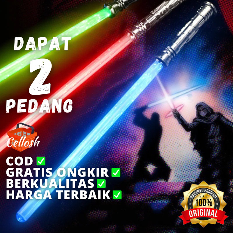 Pedang Starwars Lightsaber Mainan Pedang Pedangan Pedang Mainan Pedang Star Wars Menyala Lima Warna