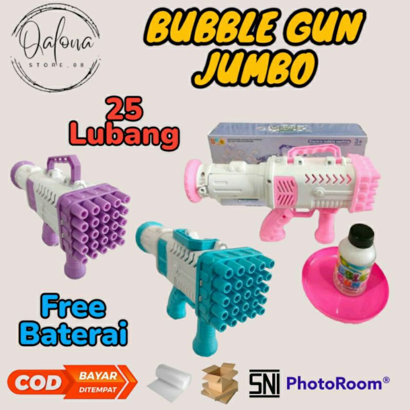 Bubble Gun Bubble Gun Pistol Besar Jumbo 25 Lubang Bubble Gun Rocket SS1526