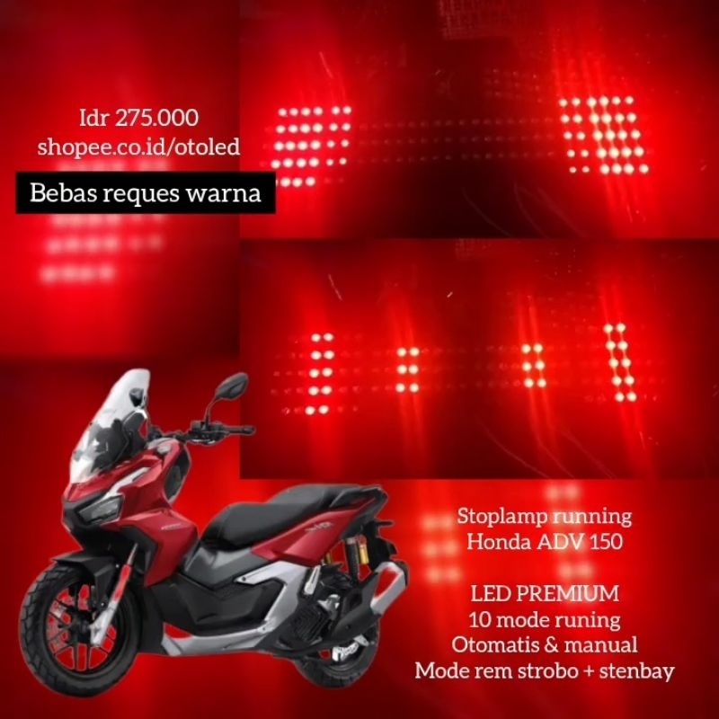 lampu rem running HONDA ADV 150 13 MODE (LED PREMIUM)