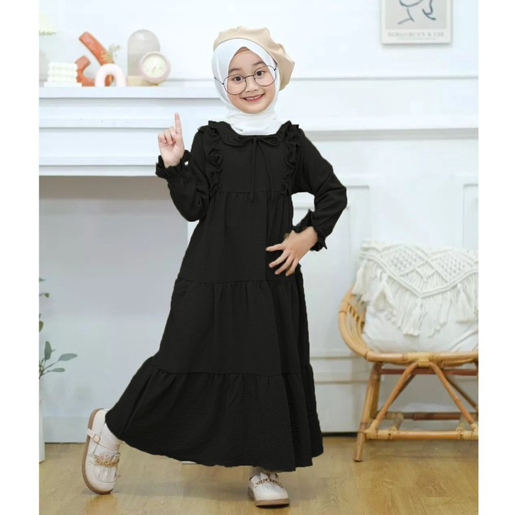 (Dress Saja) Gamis Anak Perempuan / Gamis Crinkle / Baju Muslim Anak Perempuan / Gamis Anak 2 Tahun / Baju Gamis Anak Perempuan / Dress Anak Perempuan 3 tahun / Gamis Anak Set Hijab Terbaru / Gamis Anak Terbaru 2022 Model Terbaru Syifa Kids