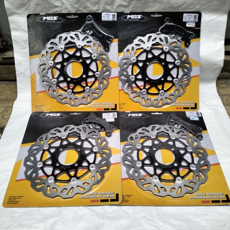 Piringan Disc Cakram Depan Variasi Model PSM Hitam MOS Uk-260mm All Beat All Vario Scoopy Genio Spacy/Mio Soul Mio Smile Mio Sporty Xeon Rc X-Ride Mio Gt125/PNP Untuk lobang Baut4 pnp