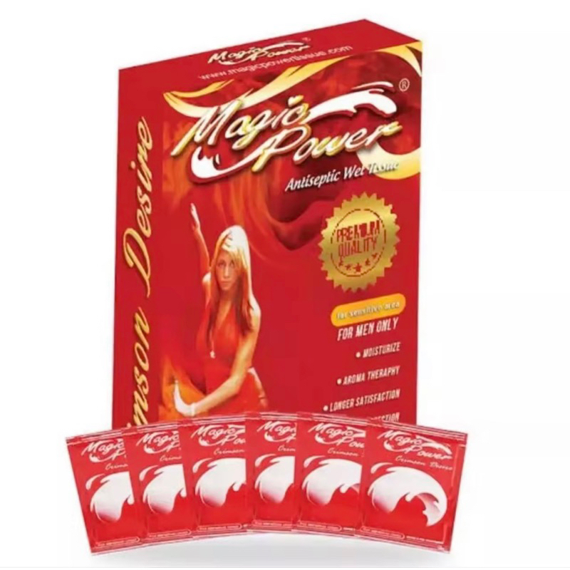 Termurah - Tisu Magic Power Merah Pria Original Isi 6 / Tisu Magic Tahan Lama / Tissu Magic Paling A