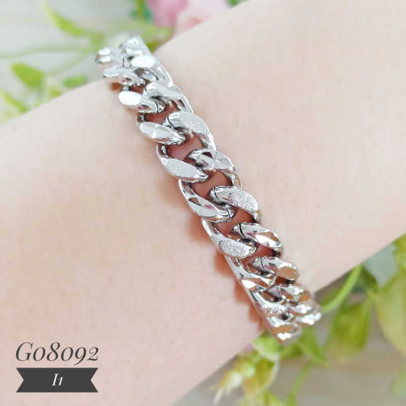 Gelang tangan Xuping rantai ukir silver G08092