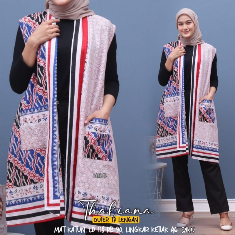 Outer batik jumbo katun halus baju cardi kasual wanita remaja ibu ibu cewek kekinian cardigan blazer rompi katun polos seragam kembaran bunga blazer cantik