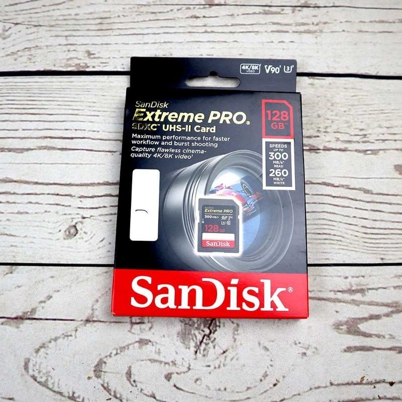 SanDisk Extreme Pro 128GB SDHC/XC UHS-II U3 Class 10 300MB/s - SDSDXDK