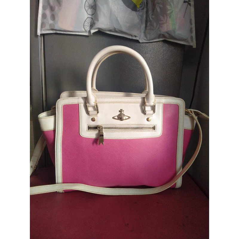 preloved vivienne viviene vivianne viviane westwood west wood london genuine leather kulit asli tas 