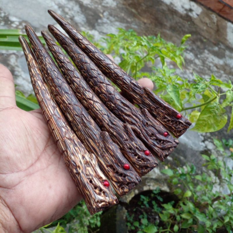 Pipa rokok once liwung macan ukir naga/14 cm/lubang multifungsi