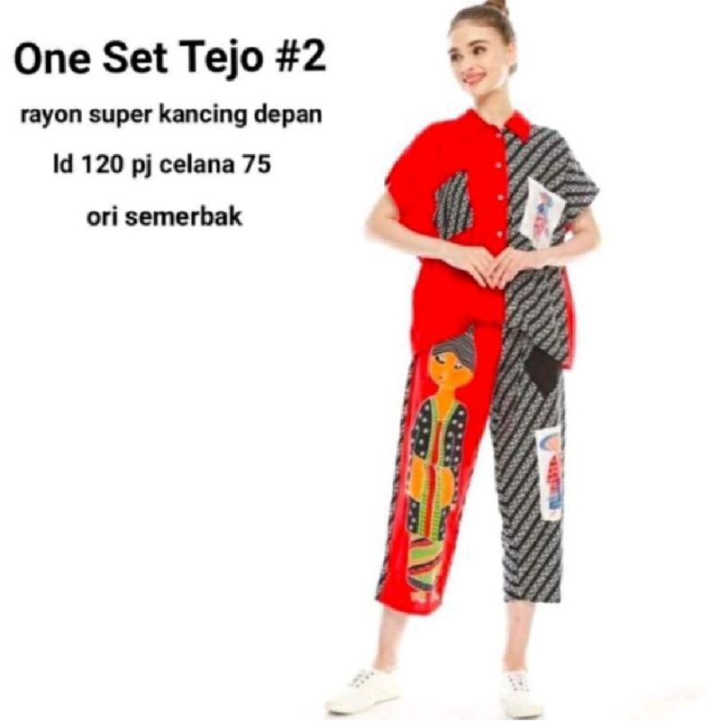 SETELAN WANITA TEJO PARANGG BRAND SEMERBAK BATIK ORIGINAL RAYON PREMIUM HIGH QUALITY SETELAN TEJO SE