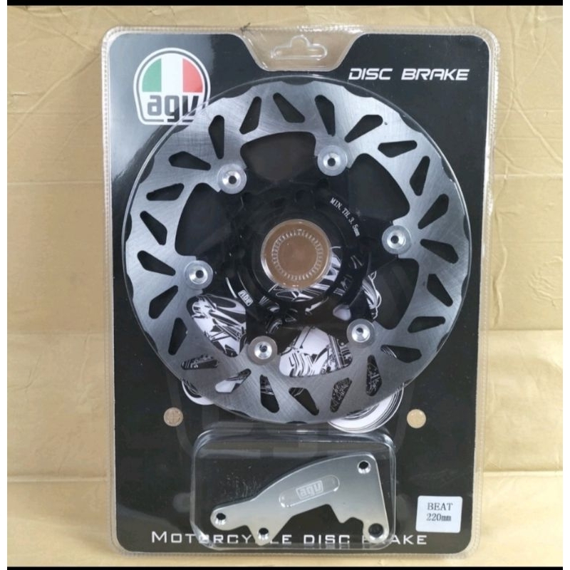 Piringan Disc Cakram Depan Variasi Model PSM Uk-220mm+breket Honda Matic All Beat All Vario All Scoopy All Genio SPACY