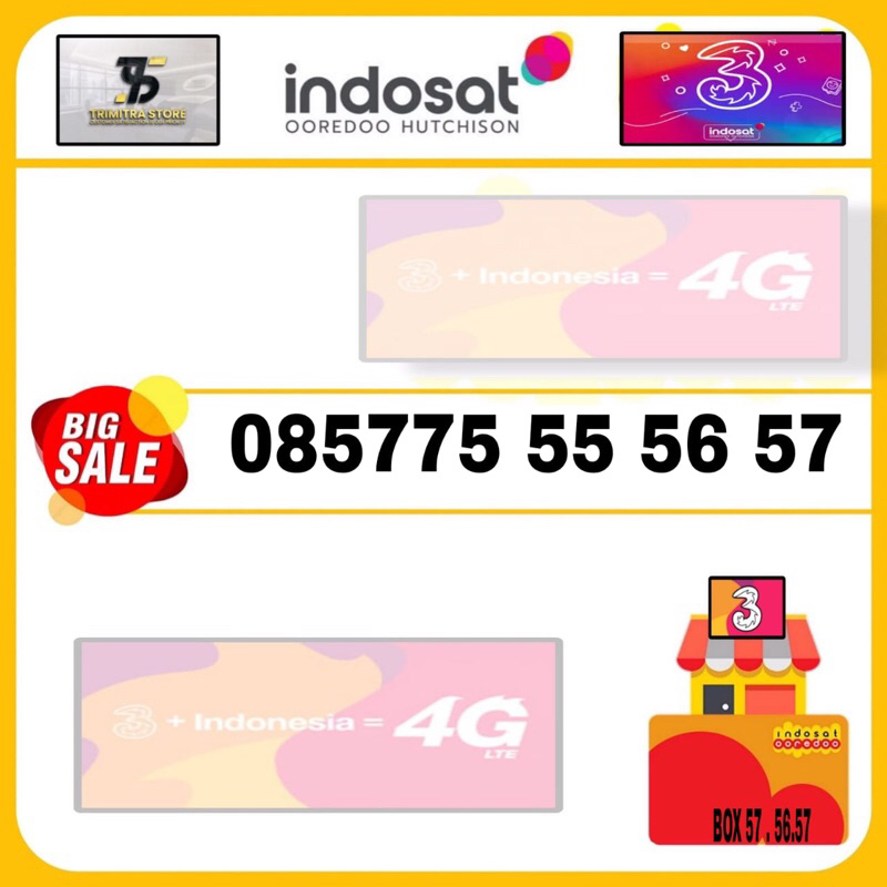 Nomor cantik indosat im3 4g seri unik BOSS Nomor rapi 8055