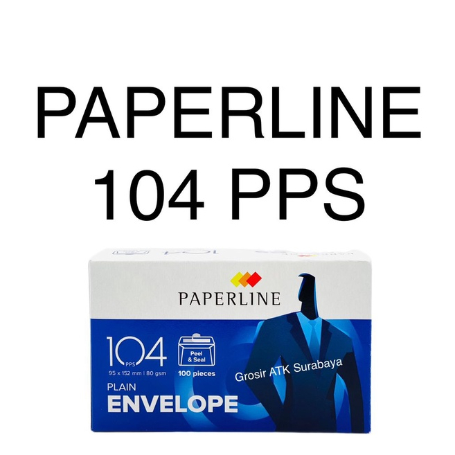 

AMPLOP PAPERLINE 104 PPS / Amplop Putih Polos 104 PPS Dengan Lem / Seal Pengaman
