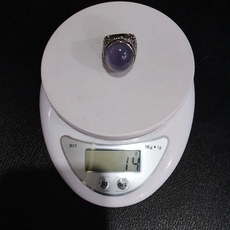 BATU NATURAL LAVENDER CHALCEDONY (BATU CINCIN ASLI)