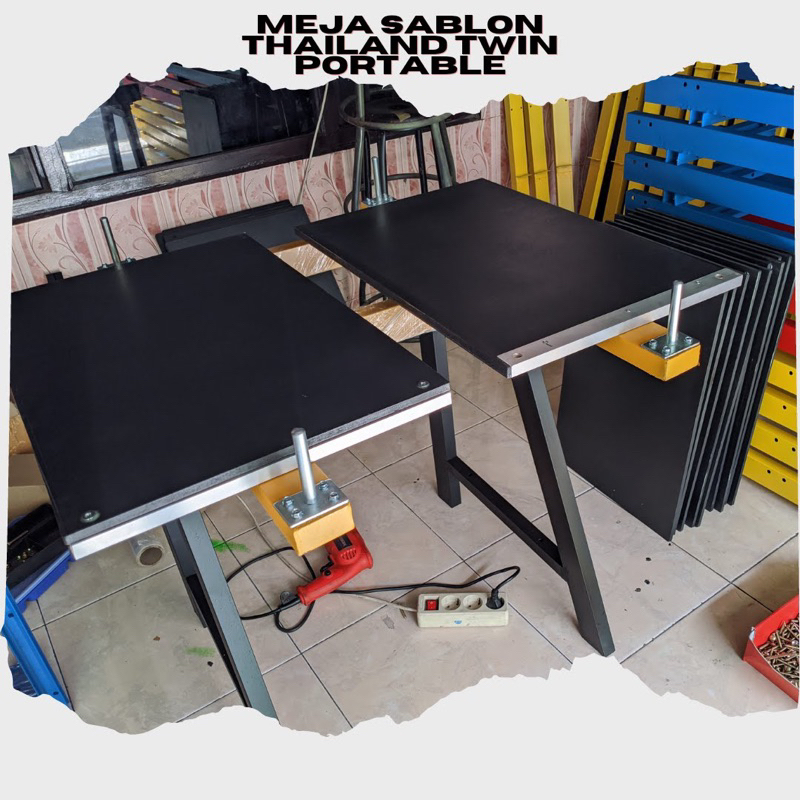 Meja Sablon Thailand 2 palet portable