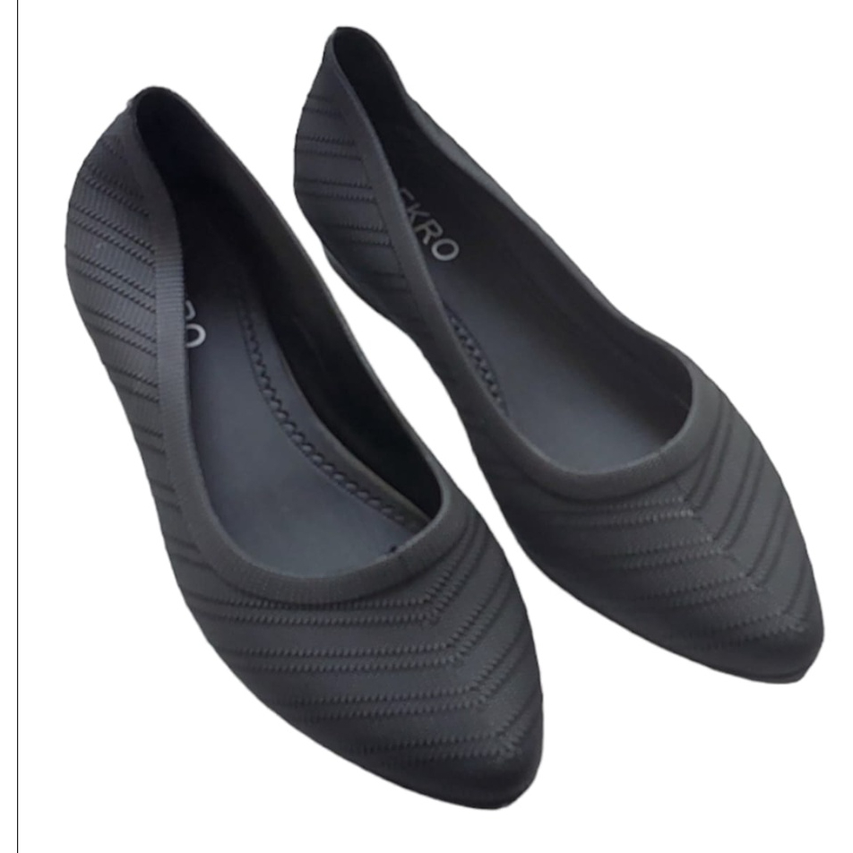Sepatu Wanita Terbaru /Sepatu Kerja Hitam Formal/Pantofel Jelly Karet/Sepatu Balet Flatshoes Wanita