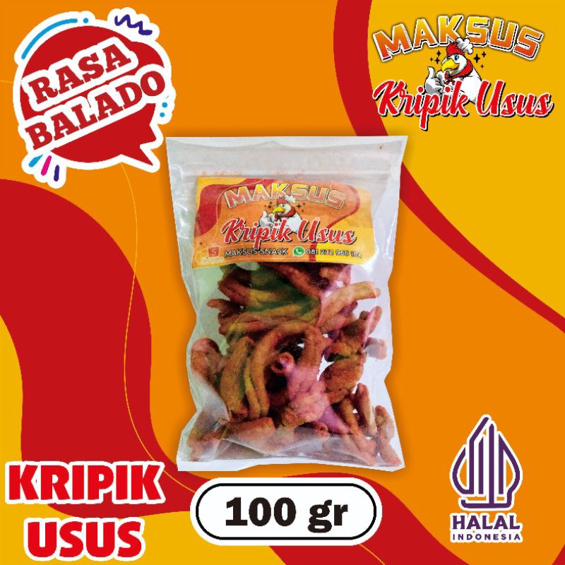 

Keripik Usus Maksus Rasa Balado 100 gr