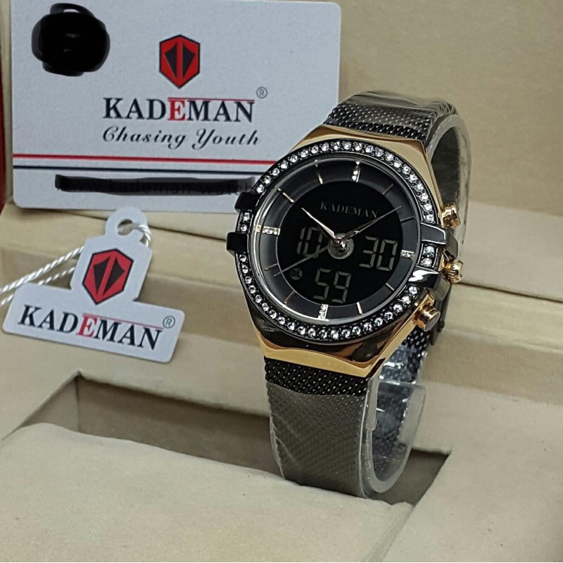 jam kademan rantai pasir DT K7024 water resistain Analog-Digital