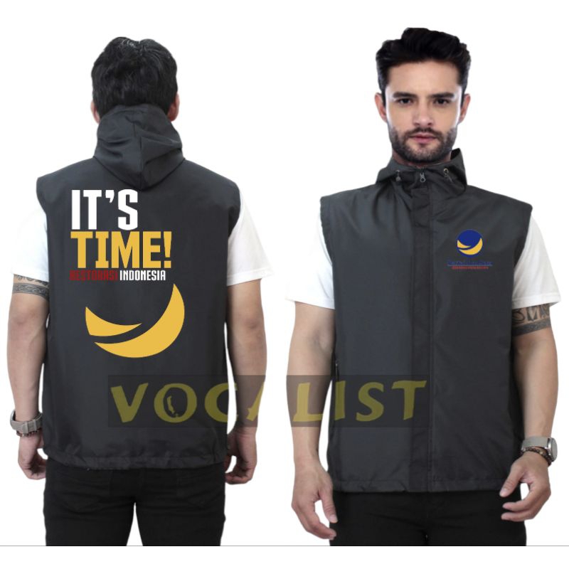 rompi nasdem hitam/jaket nasdem terbaru/rompi partai
