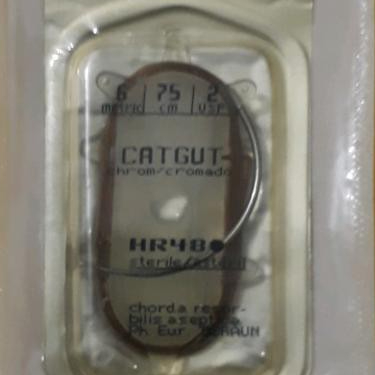 BENANG CATGUT CHROM 2 HR48 75 CM B BRAUN. CHROMIC BBRAUN NO.2 HR48