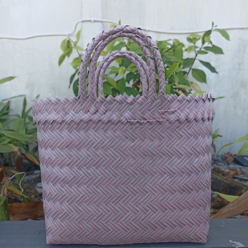 Tas Anyaman Plastik Kecil Polos
