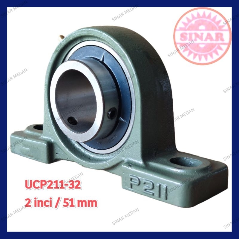 BEARING UCP211 PILLOW BLOCK UCP 211 LAHAR DUDUK UCP211-32 2 INCI 1 PC