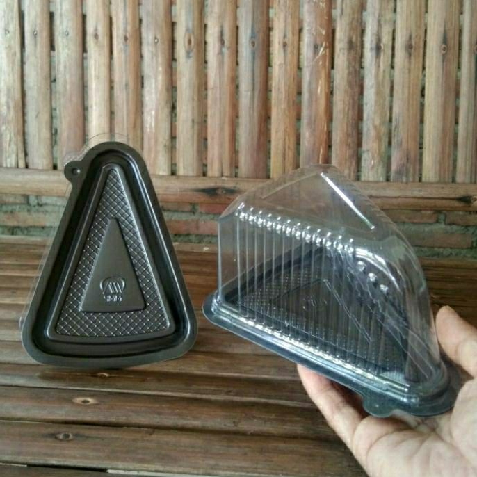 eceran Mika Segitiga kemasan cake mille crepe kue potong