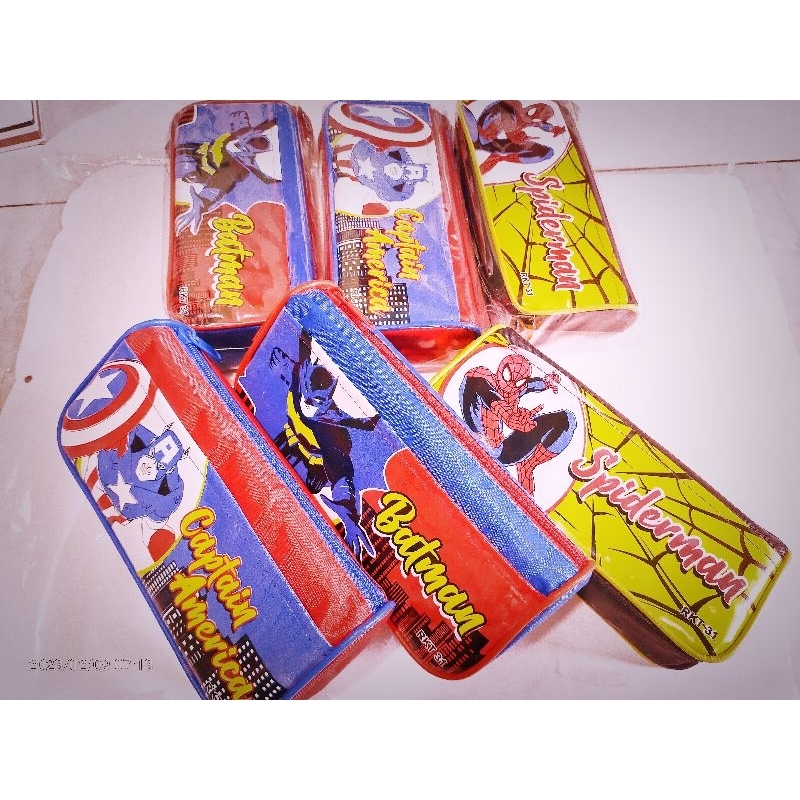 Pensil Case Resleting Super Hero