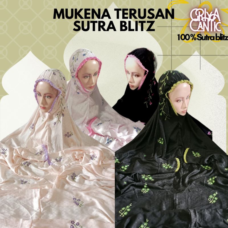 Mukena Terusan Sutra Blitz Bordir Warna Selain Putih
