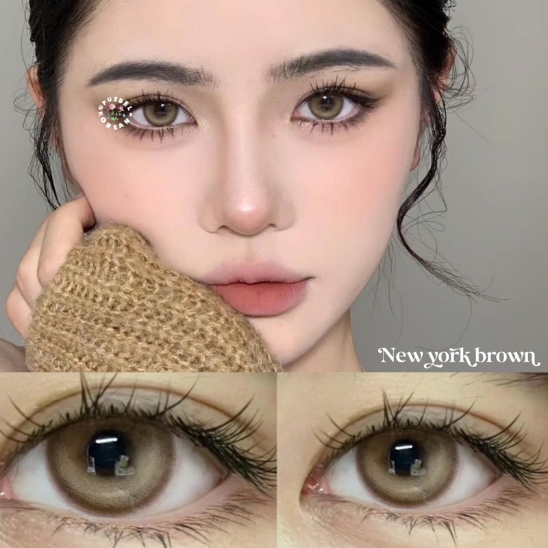 pusbel korean softlens new york brown original korea