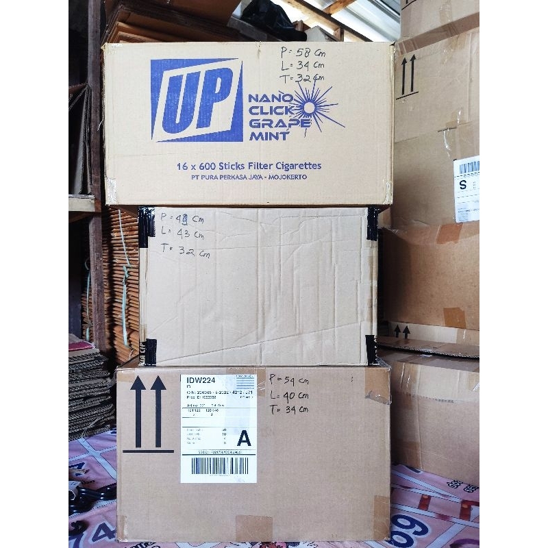 

Kardus khusus Packing Barang, Rp. 15.000,- / Lbr