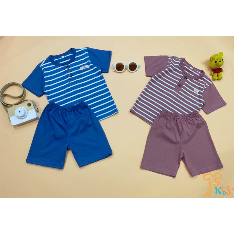 JISA Kids - Baju Anak Salur/ Setelan Anak Kiano Stripes Salur