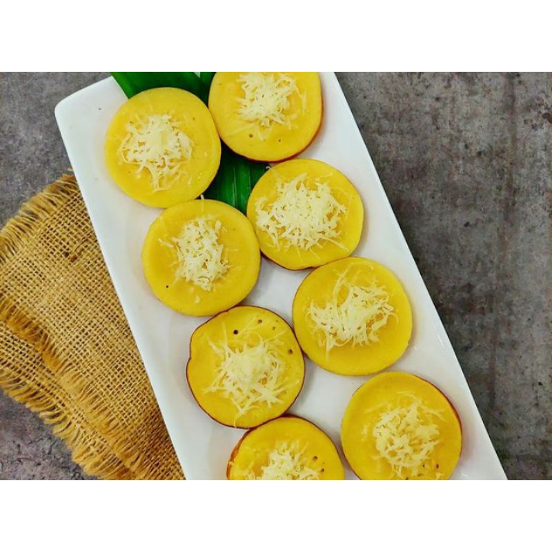 

Bingka Kentang topping keju
