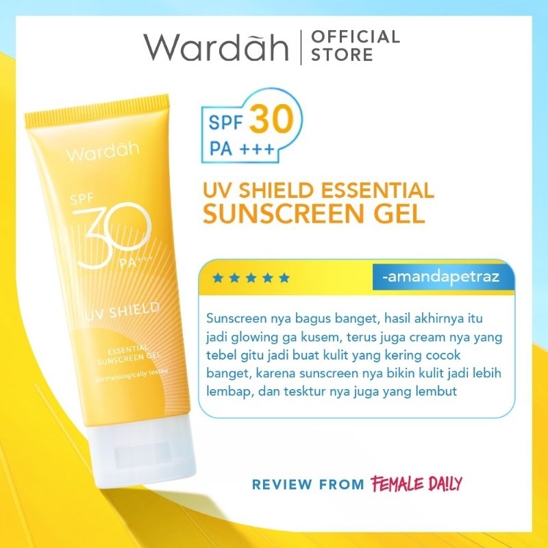 WARDAH UV Shield Essential Sunscreen Gel SPF30 PA+++ 40ml